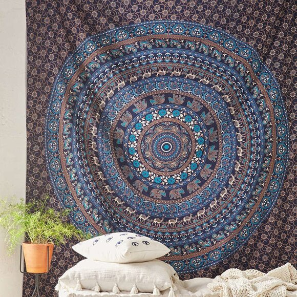 UO Home Mandala “Elephant” Tapestry (NEW) - Picture 1 of 10